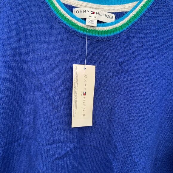 Vintage Tommy Hilfiger Lambs Wool Womens Large Petite Crew Neck Pullover - Picture 12 of 12